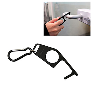 PP0008-C-TOUCHLESS KEY WITH CARABINER-Black (Clearance Minimum 220 Units)